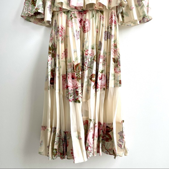 ASOS DESIGN Sheer & Solid Printed Midi Dress - Picture 6 of 13